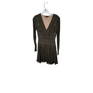bcbg brown long sleeve dress